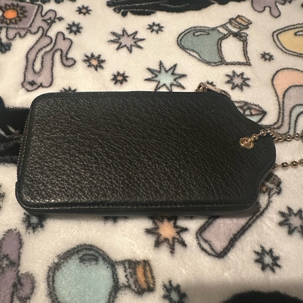 Coach Black Leather Hangtag Wallet/Card holder - Picture 2 of 7